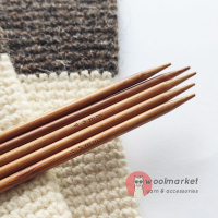 Шкарпеткові бамбукові спиці 20см, 4,5мм, набір 5шт