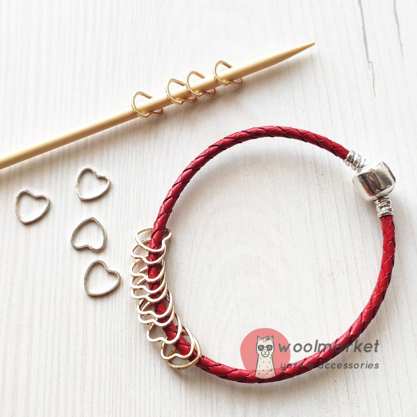 Браслет з міні-маркерами сердечками (10 шт)