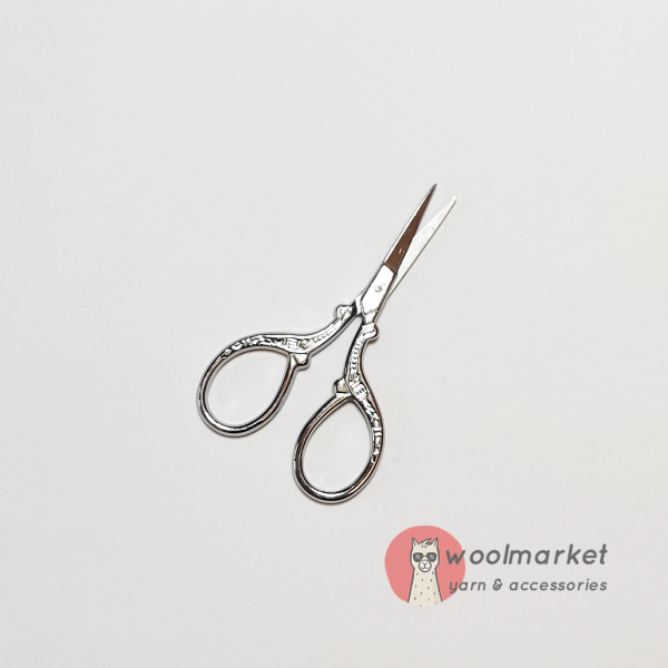 Вінтажні ножички в стилі ретро, срібні