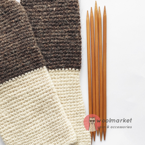 Шкарпеткові бамбукові спиці 20см, 5,0мм, набір 5шт