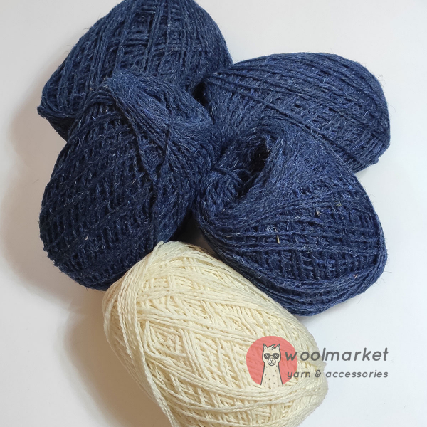Джинсово білий набір Woolmarket Colored Wool, 5шт