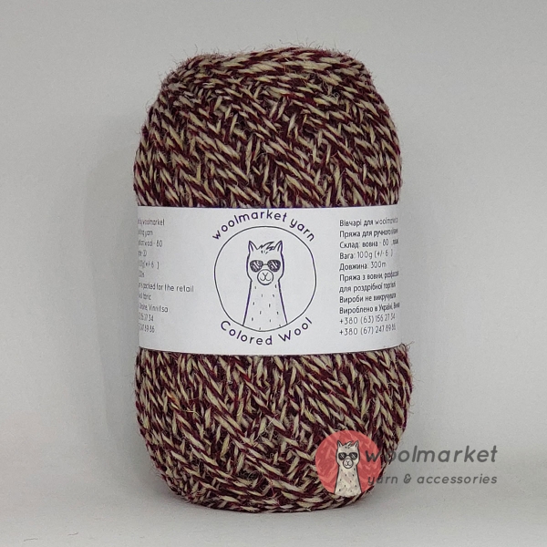 Woolmarket Colored Wool бордовий меланж