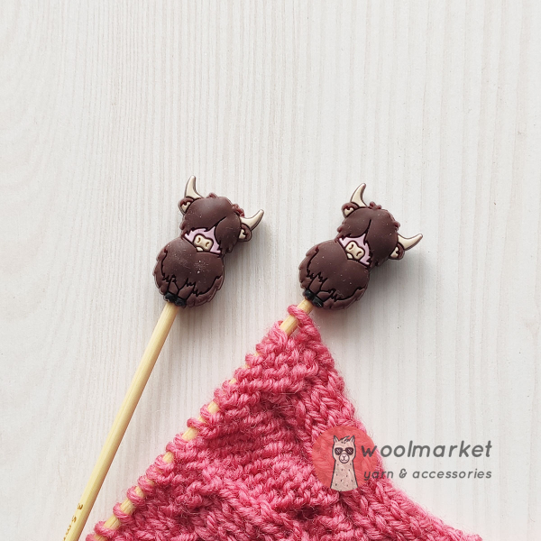 Стопери для спиць "Як!?", шоколад, 2шт