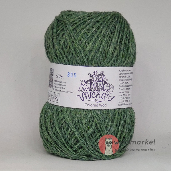 Vivchari Colored Wool блідо-зелений 805