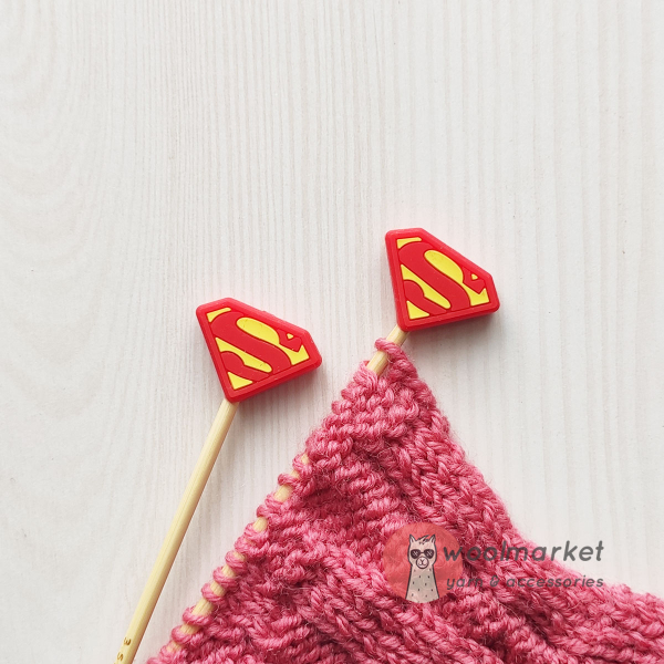 Стопери для спиць "Knitting My SuperPower", 2шт