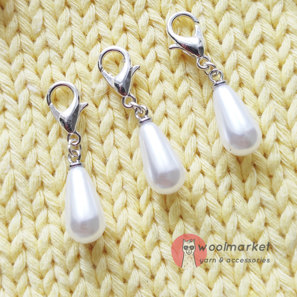 Маркери для в'язання "Капельки", білі, 3шт