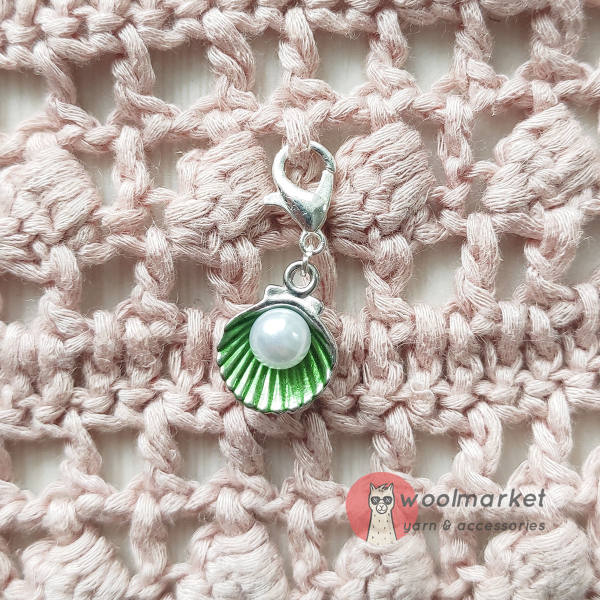 Маркер "Ракушка з перлиною", зелена бірюза