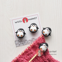 Стопери для спиць "Пінгвіни", 2шт
