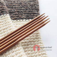 Шкарпеткові бамбукові спиці 20см, 3,5мм, набір 5шт