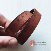 Шкіряний бреслет-лінійка "Beige" (бежева шкіра)