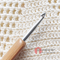 Гачок з бамбуковою ручкою, стальний, 5,0мм